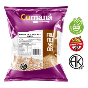 Harina De Almendra Con Piel Cumana X 1 Kg