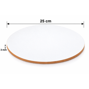 Bandeja Torta Redonda Mdf 25 Cm