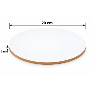 Bandeja Torta Redonda Mdf 20 Cm